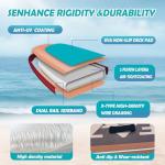 TEFAZAO 34'' Wide Inflatable Stand Up Paddle Board, 400lbs Capacity SUP Board with Premium Paddle Board Accessories, 100L Backpack, Dry Bag, Adj Paddle with for Adults (Wood)