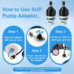 2Pcs Inflatable Boat SUP Pump Adapter, Premium Conventional Air Adapter, Sturdy SUP Air Adapter,Quickly Inflation and Strong Sealing SUP Pump Adapter, for Inflatable Boat, Paddleboard and Kayak.
