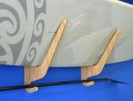 Grassracks Birch Wood Paddleboard Rack - 1 SUP or Longboard Surfboard Paddle Board Wall Mount O'ahu South Chester (1 Board, Baltic Birch)