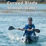 Sea Eagle AB50 8' 4 Part Double Ended Kayak and SUP Paddle with Carbon-Fiberglass Shaft and Asymmetrical Spoon Blades