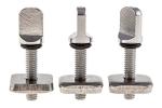 Santa Barbara Surfing SBS - No Tool Stainless Steel Fin Screw for Longboard and SUP - 3 Pack