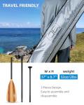 OCEANBROAD SUP Paddle - Adjustable Stand-Up Paddle for Paddleboard Kayak, Adjustable Aluminum Alloy Shaft 68" - 84", 3-Piece, Wood Print