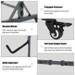 Bonnlo Kayak Stand Freestanding, Storage Rack for Two-Kayak, Canoe, Boat, Paddle Board, SUP, Surfboard for Indoor Outdoor Garage, Shed, Dock with Lockable Wheels Wide Adjustable Heavy Duty Holder