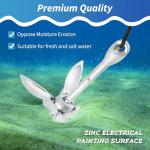 weyleity Kayak Anchor 3.5lbs/1.5kg Folding Anchor | Folding Grapnel Anchor with 12meters/39.37feet*6mm Rope Boat Anchor for Fishing Kayaks SUP Paddle Boards Canoes Jet Ski PWC Inflatable Small Boats