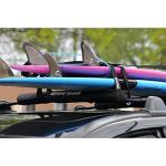DORSAL Aero Roof Rack Pads for Factory and Wide Crossbars - Pack of 2 for Surfboards Kayaks Sups Snowboards Polyester 28" Inch Thule Yakima Style (Wide) Black
