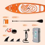 FunWater SUP Inflatable Stand Up Paddle Board 10'x31''x6'' Ultra-Light Inflatable Paddleboard with ISUP Accessories,Fins,Adjustable Paddle, Pump,Backpack, Leash, Waterproof Phone Bag,Kayak Seat