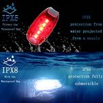 4Pack Kayak Lights with IPX8 Fish-shaped Waterproof Bag, Battery Operated Navigation Lights for Night Kayaking, Clip on for Paddle board, Pontoon Boat, Dinghy, Canoe, Jetski, Kayak Accessories-Amzonly