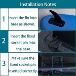 bohally Surf & SUP Single Fin Detachable Center Fin for Longboard,Inflatable Stand up Paddle Board Replacement Quick Fin