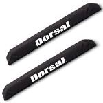DORSAL Aero Roof Rack Pads for Factory and Wide Crossbars - Pack of 2 for Surfboards Kayaks Sups Snowboards Polyester 28" Inch Thule Yakima Style (Wide) Black