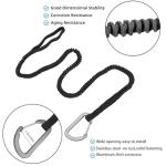 MOOCY Kayak Paddle Leash Kayak Rod Leash, 3-7 ft Stretchable Strap Lanyard Rope for SUP,Kayak Fishing Accessories for Kayak and Paddles
