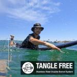 Ho Stevie! Premium Surf Leash - No Tangles, No Lost Surfboard - Hi-Strength Lightweight 1/4" Cord - Feels Like Surfing Leashless - 6/7/8/9 Feet