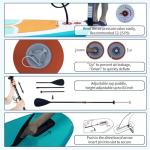 Inflatable Paddle Boards Stand Up Paddleboard Wide Stable with Premium SUP Paddle Board Accessories for All Skill Levels with Fins, Adjustable Paddle, Pump, Backpack, Leash