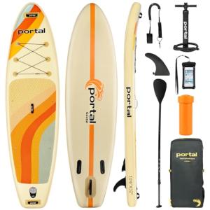 PORTAL SUP Inflatable Paddle Board for Adults, 10'6'' /11'6'' Stand Up Paddleboards, Non-Slip Deck Blow up Paddle Boards with Adjustable Paddle, Carry Bag, Emergency Repair Kit