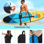 GOBUROS Paddle Board Carrying Strap, Adjustable SUP Kayak Carry Strap with Detachable Storage Bag and Metal Hardware for Paddle boards, Surfboards, Long boards, Canoe and Kayak, Black