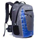 Xelfly Submersipack Waterproof Backpack - Submersible, Inflatable, Floating TPU Coated Durable Nylon Dry Bag with Airtight Zipper for Kayak, Fishing, Boating, Hiking, Paddle Board (Deep Blue, 25L)