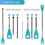 MoiShow SUP Paddle Board Paddle - Adjustable Paddleboard Paddle Oar 4-Piece Floating Aluminum SUP Kayak Paddle