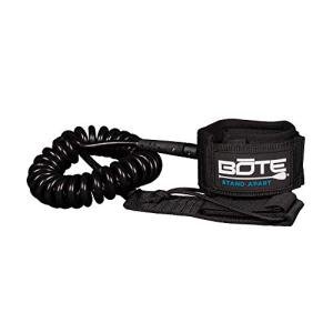 BOTE Coiled PVC Wrapped Ankle Leash Universal Design for SUP Stand Up Paddle Boarding Surf Wake Watersports Accessory 10 FT Leash Adults Kids Friendly