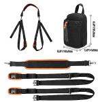 GOBUROS Paddle Board Carrying Strap, Adjustable SUP Kayak Carry Strap with Detachable Storage Bag and Metal Hardware for Paddle boards, Surfboards, Long boards, Canoe and Kayak, Black