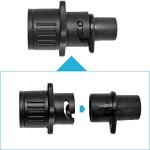 Vkinman SUP Pump Adaptor Inflatable Boat Air Pump Air Valve Adapter Kit Paddleboard Air Nozzle Multifunctional Conversion Head Air Adapter with 4 Air Valve Nozzles (Black)