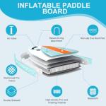 Inflatable Stand Up Paddle Board - 10.5' x 32" Adults & Youth of All Skill Levels, Non-Slip Deck SUP with Paddle, Pump, Backpack, Ideal for Yoga, Fishing, Lake & River (Classic Wood)