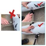 Vkinman SUP Pump Adaptor Inflatable Boat Air Pump Air Valve Adapter Kit Paddleboard Air Nozzle Multifunctional Conversion Head Air Adapter with 4 Air Valve Nozzles (Black)