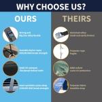 Universal Car Soft Kayak Roof Rack Pads for Kayak Surfboard SUP with 20FT Durable Tie-Down Straps, 2 Tie Down Rope, 4 Quick Loop Straps