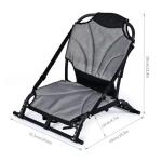 Kayak Seats with Back Support, Aluminum Alloy Folding Kayak Seat, Breathable Textile Mesh Fabric Material, Adjustable Universal Paddle Board Seat for Fishing, Inflatable Kayaks, Sup, Canoe