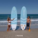HUIIKE Inflatable Paddle Board for Adults with Accessories Included, Oar, Fins, Pump. Stand Up Paddleboard Great Stability and Resistance. 10’ x 33" x 5.9", Maximum Load 286 lb