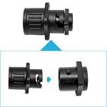 Vkinman SUP Pump Adaptor Inflatable Boat Air Pump Air Valve Adapter Kit Paddleboard Air Nozzle Multifunctional Conversion Head Air Adapter with 4 Air Valve Nozzles (Black)