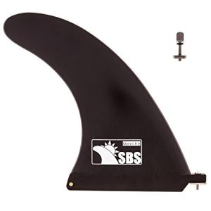 SBS 8" Longboard & SUP Single Fin - Free No Tool Screw - 8 Inch Center Fin for Surfboard & Paddleboard