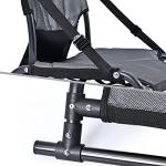 Kayak Seats with Back Support, Aluminum Alloy Folding Kayak Seat, Breathable Textile Mesh Fabric Material, Adjustable Universal Paddle Board Seat for Fishing, Inflatable Kayaks, Sup, Canoe