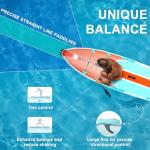 Inflatable Stand Up Paddle Board - 10.5' x 32" Adults & Youth of All Skill Levels, Non-Slip Deck SUP with Paddle, Pump, Backpack, Ideal for Yoga, Fishing, Lake & River (Classic Wood)