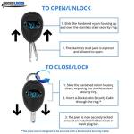 DocksLocks Complete SUP & Surf Security System – Marine Grade Anti-Theft Kit with Patented Jaws Lock, 10ft Coiled Cable Lock & Fin Box Cleat for Paddleboard & Surfboard Protection