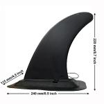 DSHE Detachable Center Fin Black, Kayak Rudder Kit Skeg Tracking Fin Watershed Board for Inflatable Canoe, Stand Up Paddle SUP Boards, Surfboard