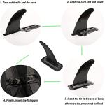 DSHE Detachable Center Fin Black, Kayak Rudder Kit Skeg Tracking Fin Watershed Board for Inflatable Canoe, Stand Up Paddle SUP Boards, Surfboard