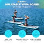 SOLSTICE Sol Fit Inflatable Stand-Up Paddleboard & Aquatic Fitness Mat with 7'10" Non-Slip Traction Pad - Floating Exercise Platform for Yoga, Pilates & Meditation, Includes Pump & Carry Bag