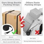 Riakrum 15 Pack 6.5 Feet Lashing Straps Adjustable Kayaks Tie Down Cam Buckle Straps with Buckles up to 250lbs for Cargo, Luggage, Motorcycles, Truck, Car Roof Rack, Sup Surfboard(Black)