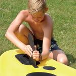 DSHE Detachable Center Fin Black, Kayak Rudder Kit Skeg Tracking Fin Watershed Board for Inflatable Canoe, Stand Up Paddle SUP Boards, Surfboard