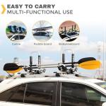 Kayak Roof Rack, Aluminum Kayak Carrier Folding J-Style Universal 4-in-1 Multifunction for Canoe, SUP, Kayaks, Surfboard Rooftop Mount on SUV, Car and Truck Crossbars