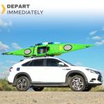 Kayak Roof Rack, Aluminum Kayak Carrier Folding J-Style Universal 4-in-1 Multifunction for Canoe, SUP, Kayaks, Surfboard Rooftop Mount on SUV, Car and Truck Crossbars