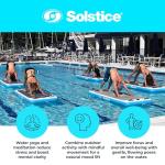 SOLSTICE Sol Fit Inflatable Stand-Up Paddleboard & Aquatic Fitness Mat with 7'10" Non-Slip Traction Pad - Floating Exercise Platform for Yoga, Pilates & Meditation, Includes Pump & Carry Bag