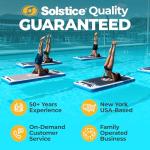 SOLSTICE Sol Fit Inflatable Stand-Up Paddleboard & Aquatic Fitness Mat with 7'10" Non-Slip Traction Pad - Floating Exercise Platform for Yoga, Pilates & Meditation, Includes Pump & Carry Bag