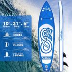 FunWater 10'×31"×6" Inflatable Stand Up Paddle Board with Premium SUP Paddleboard Accessories, Wide Stable Anti-Slip EVA Deck,Paddle Boards for Adults & Youth of All Skill Levels