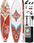 Dixero 11’*33”*6”Inflatable Stand Up Paddle Board for All Skill Levels with Premium SUP Paddleboard Accessories, Adjustable Floating Paddle, Safety Leash, Backpack and Pump