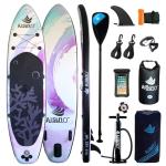 AISUNSS Inflatable Paddle Board for Adult, Paddle Board for All Skill Levels, Wide SUP Board with Primium Accessories Include SUP Carry Bag, Hand Pump, 10L Waterproof Bag and Adj Paddle
