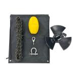 XIALUO Marine River Anchor Kit 8 lb Black PE Coated Kayak Anchor Accessories with 30 ft Rope for Fishing Kayaks, Canoe, Jet Ski, SUP Paddle Board and Small Boats