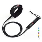 Abahub Premium Surfboard Leash, Straight Surf Board Leg Rope, Legrope Strap for Longboard, SUP Paddleboard Replacement Leashes 10 Foot Black 7 mm Thick