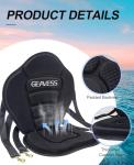 GEAVESS Kayak Seat 2 Pack, Universal Adjustable Kayak Seat with Back Support, Kayak Replacement Seat, Detachable Paddle Board Seat Fishing Boat Seat for Kayaking, Sup and Canoe