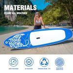 FEATH-R-LITE Inflatable Paddle Board Stand Up Paddleboards for Adults SUP with Premium Accessories Pump, Adjustable Paddle, Leash, Three Fins, Backpack (Dark Blue)