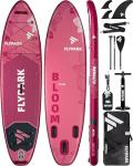 Flypark 11'x34 Inflatable Paddle Boards, Extra Wide SUP for 420lbs/3Adults, Yoga Stand Up Paddle Board, 110L Backpack, 15 D-Rings, Shoulder Strap, US-Fin, 2-Action Pump, Bloom Pink